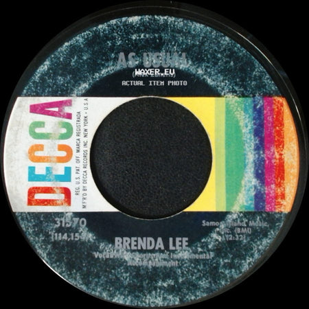 Brenda Lee - Lonely Lonely Lonely Me / As Usual side B