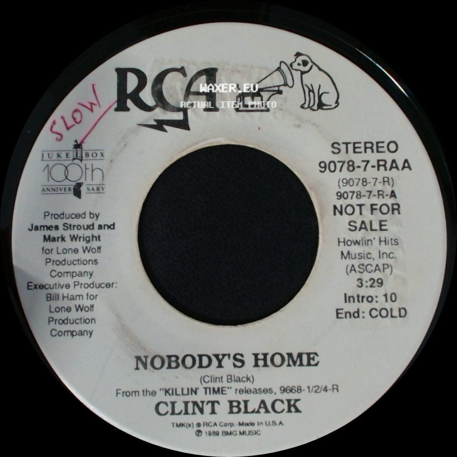 Clint Black - Nobody's Home / Nobody's Home side A