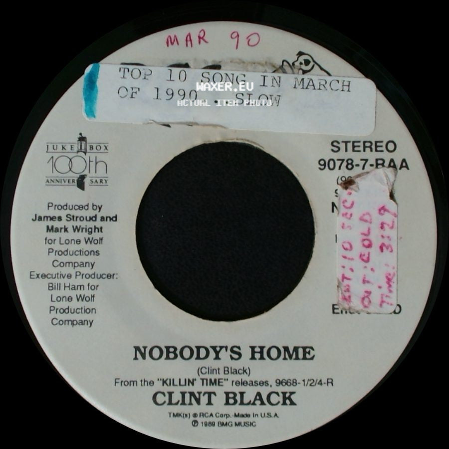 Clint Black - Nobody's Home / Nobody's Home side B