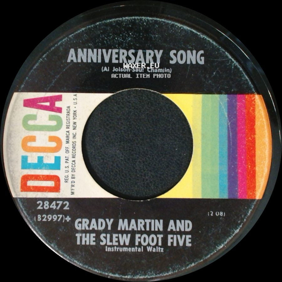 Grady Martin And The Slew Foot Five - Anniversary Song / Happy Birthday side A