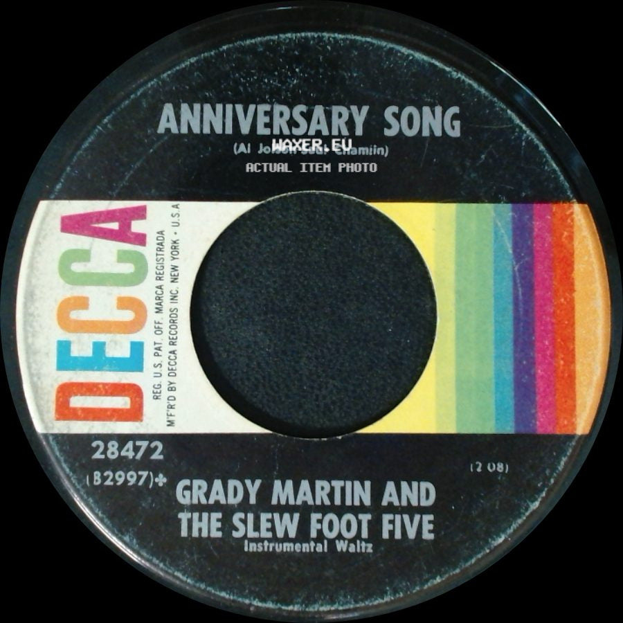 Grady Martin And The Slew Foot Five - Happy Birthday / Anniversary Song side B