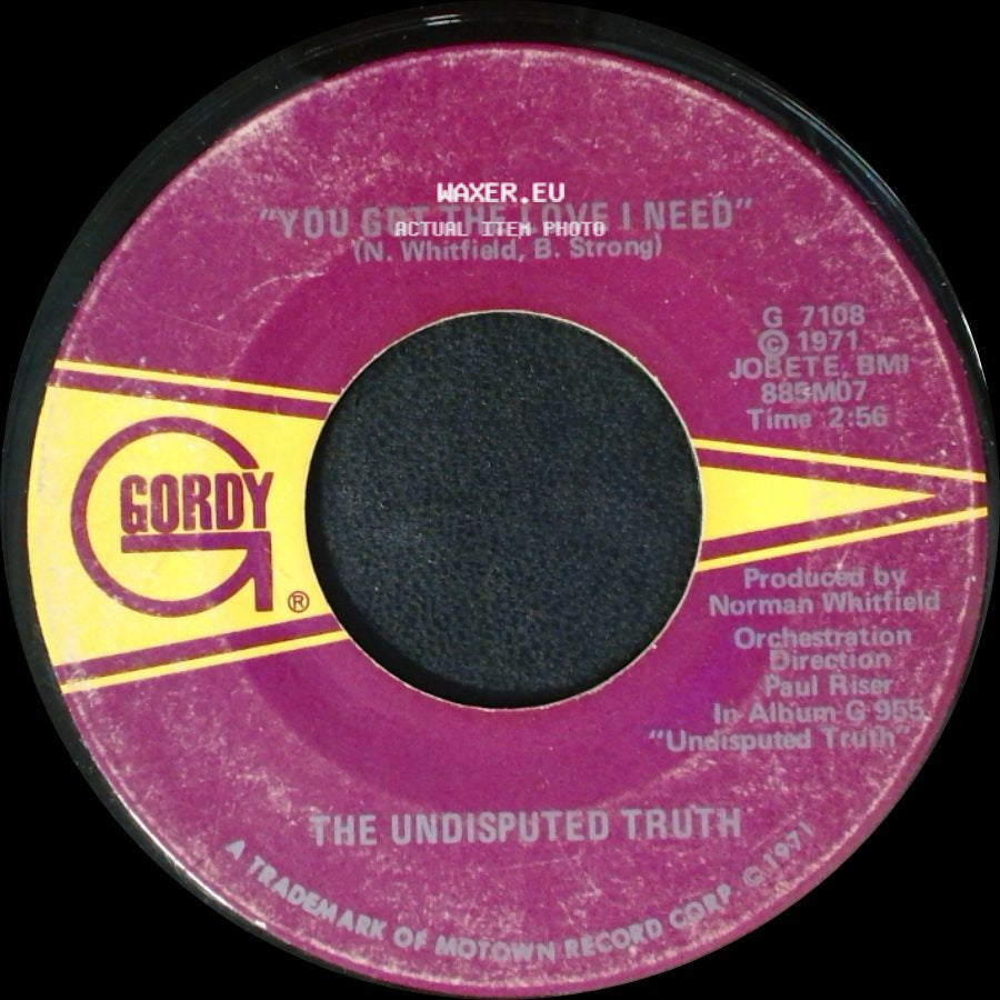 The Undisputed Truth - Smiling Faces Sometimes / You Got The Love I Need side B