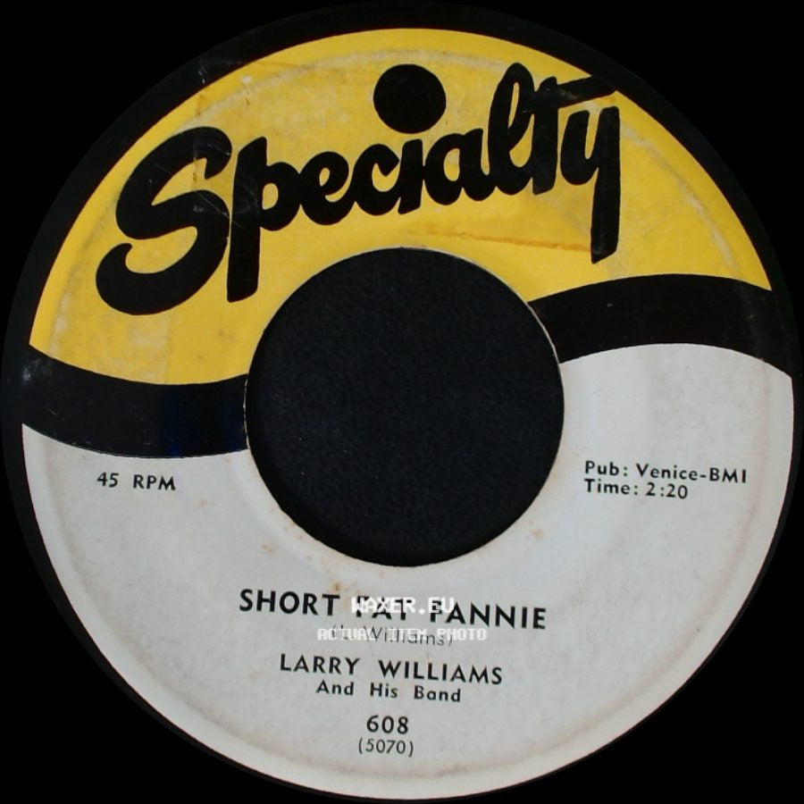 Larry Williams And His Band - High School Dance / Short Fat Fannie side B