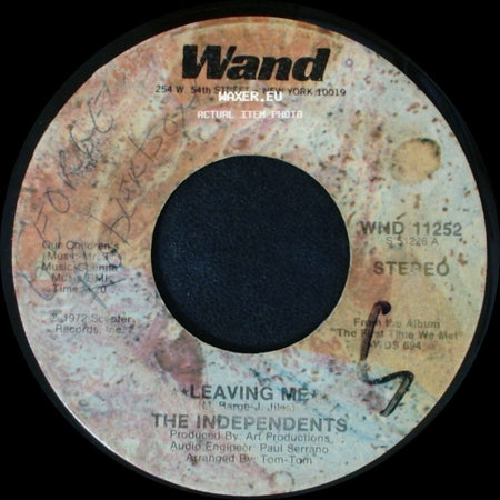 The Independents - I Love You, Yes I Do / Leaving Me side B