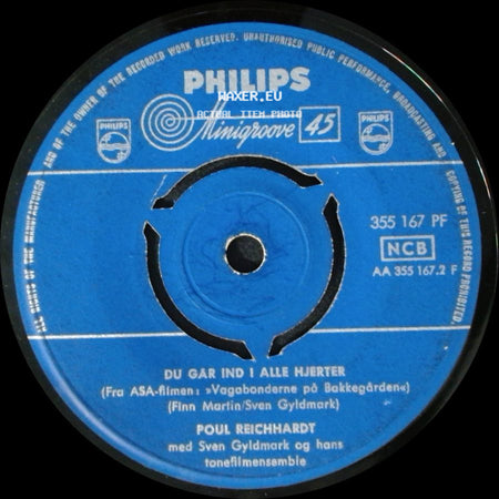Poul Reichhardt Med Sven Gyldmark Og Hans Tonefilmensemble / Poul Reichhardt - Er Du Dus Med Himlens Fugle / Du Går Ind I Alle Hjerter side B