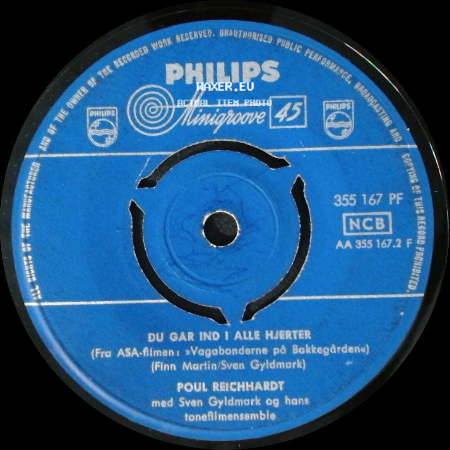 Poul Reichhardt Med Sven Gyldmark Og Hans Tonefilmensemble / Poul Reichhardt - Er Du Dus Med Himlens Fugle / Du Går Ind I Alle Hjerter side B