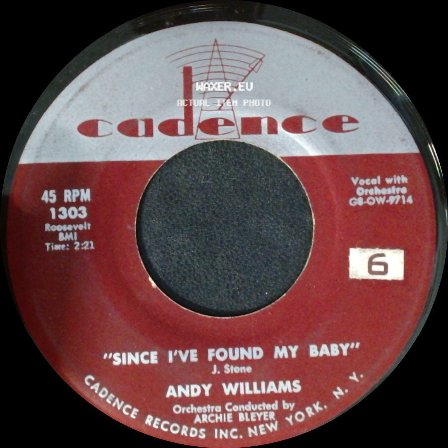 Andy Williams - Baby Doll / Since I've Found My Baby side B