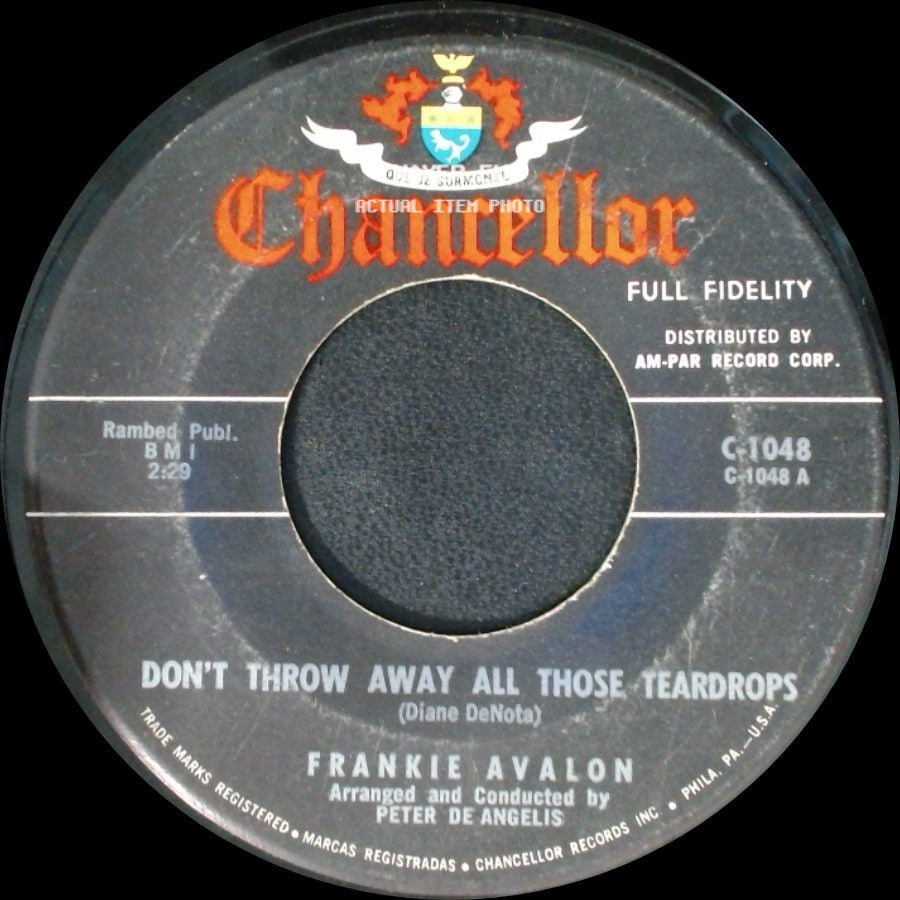 Frankie Avalon - Talk, Talk, Talk / Don't Throw Away All Those Teardrops side B