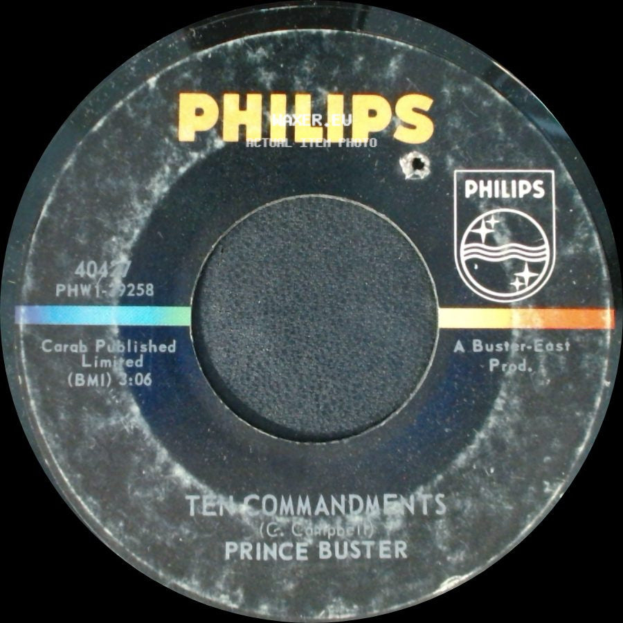 Prince Buster - Ten Commandments / Don't Make Me To Cry side A