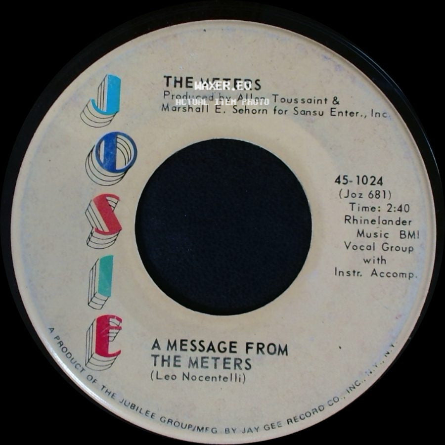 The Meters - A Message From The Meters / Zony Mash side A