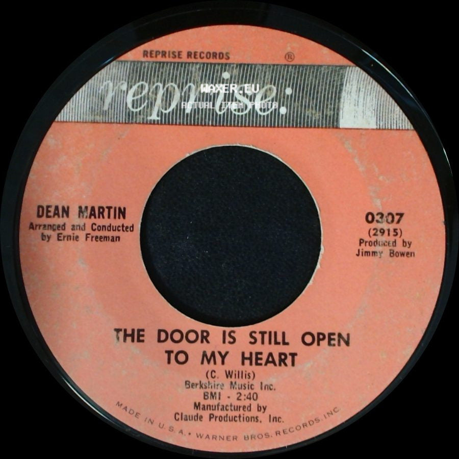 Dean Martin - The Door Is Still Open To My Heart / Every Minute Every Hour side A