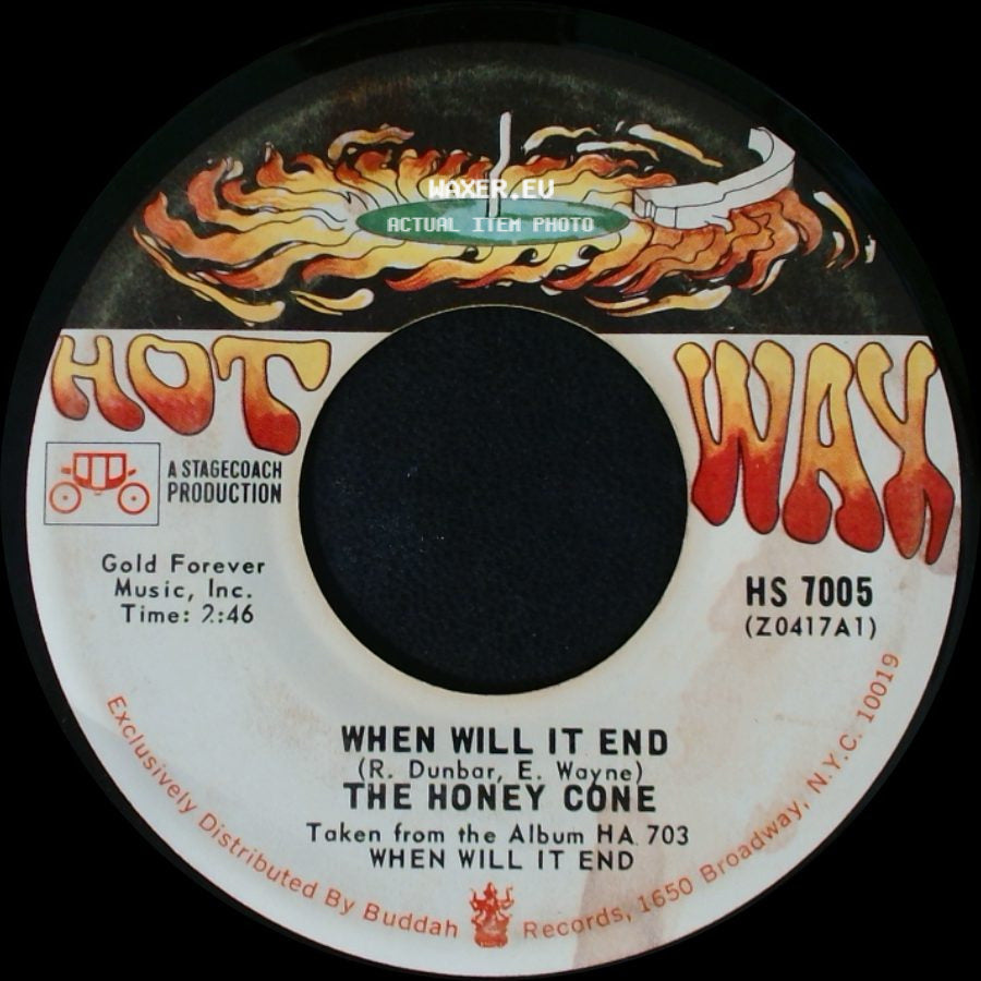 The Honey Cone - Take Me With You / When Will It End side B