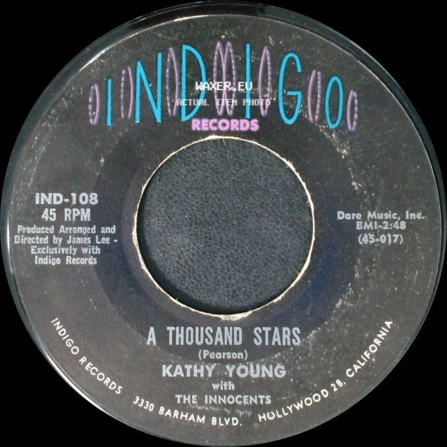 Kathy Young With The Innocents - A Thousand Stars / Eddie My Darling side A