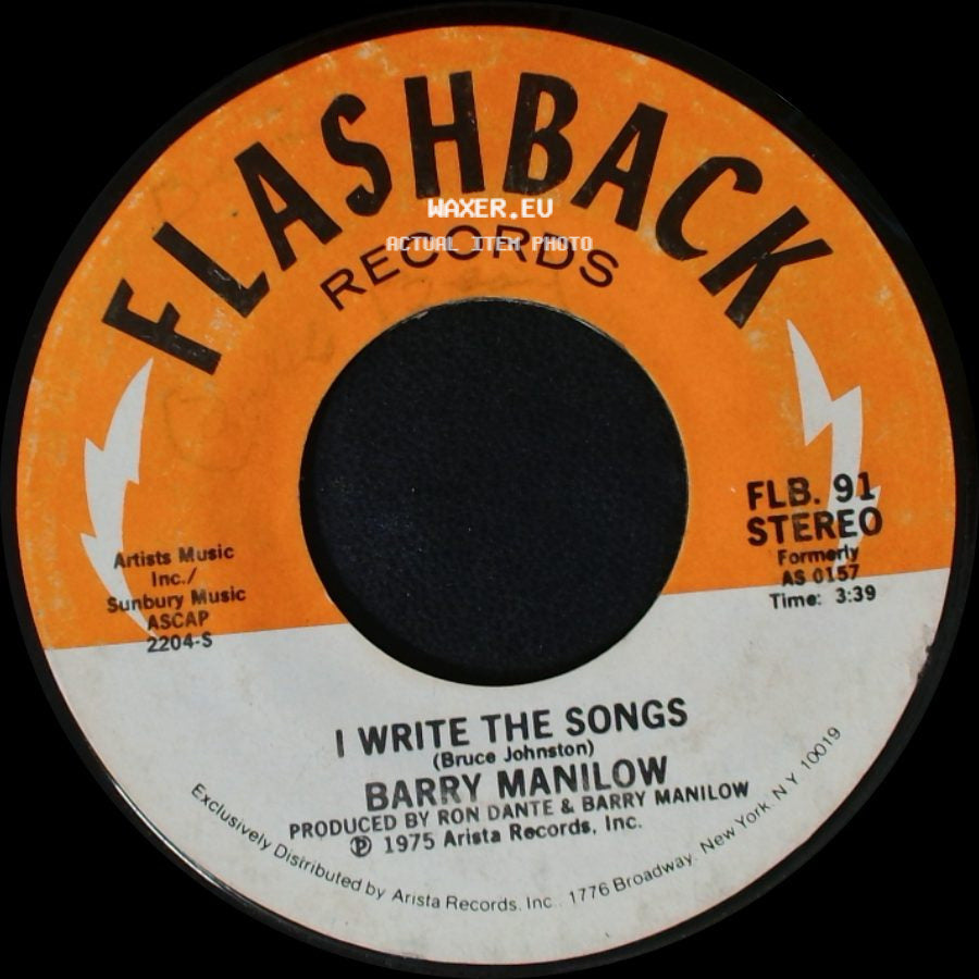 Barry Manilow - Could It Be Magic / I Write The Songs side B