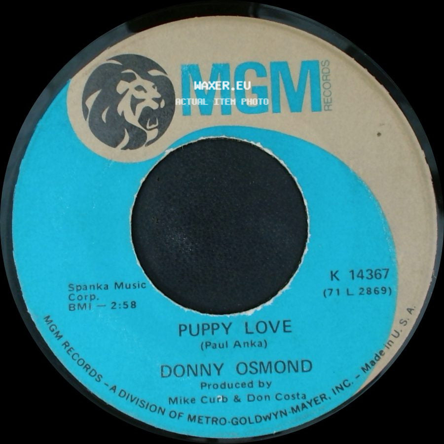 Donny Osmond - Let My People Go / Puppy Love side B