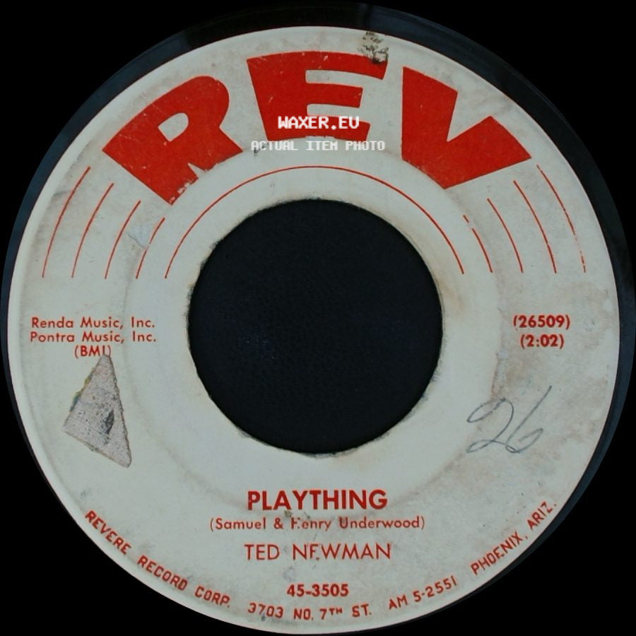 Ted Newman - Unlucky Me / Plaything side B