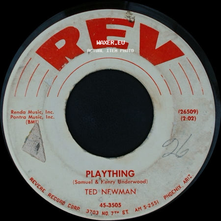 Ted Newman - Unlucky Me / Plaything side B