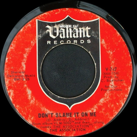 The Association - Cherish / Don't Blame It On Me side B