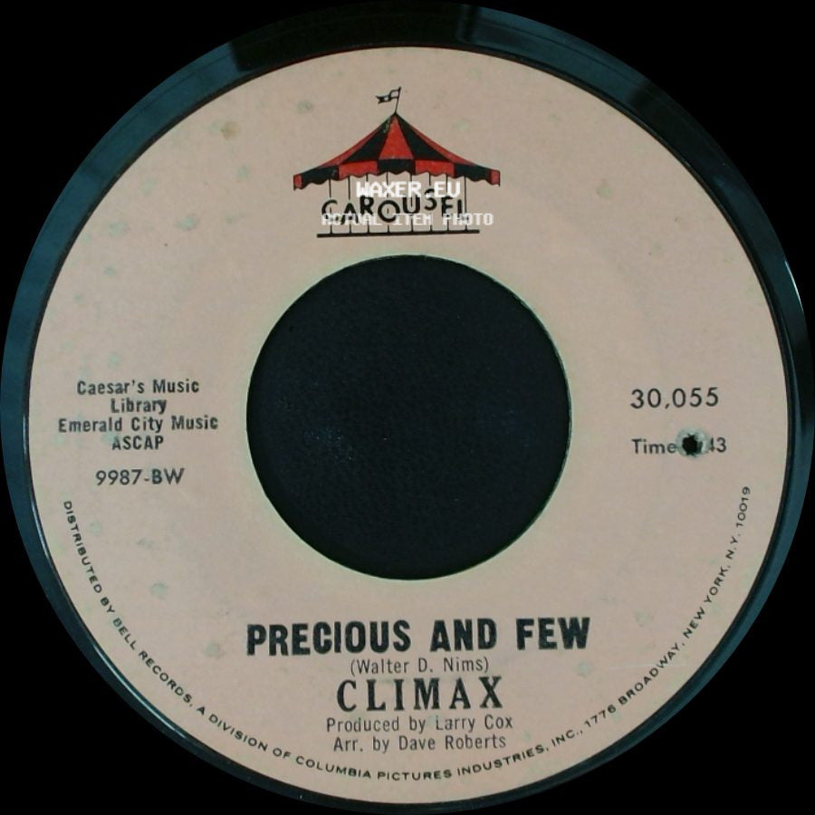 Climax - Park Preserve / Precious And Few side B