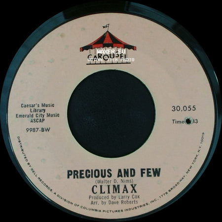 Climax - Park Preserve / Precious And Few side B
