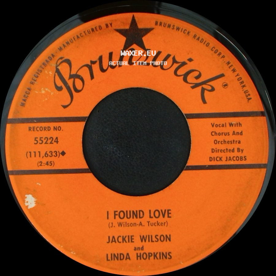 Jackie Wilson And Linda Hopkins - I Found Love / There's Nothing Like Love side A