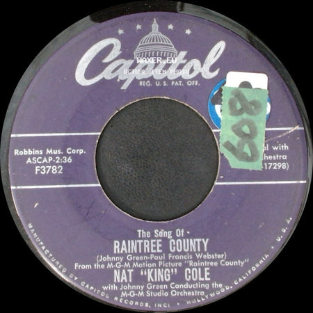 Nat "King" Cole - The Song Of Raintree County / With You On My Mind side A