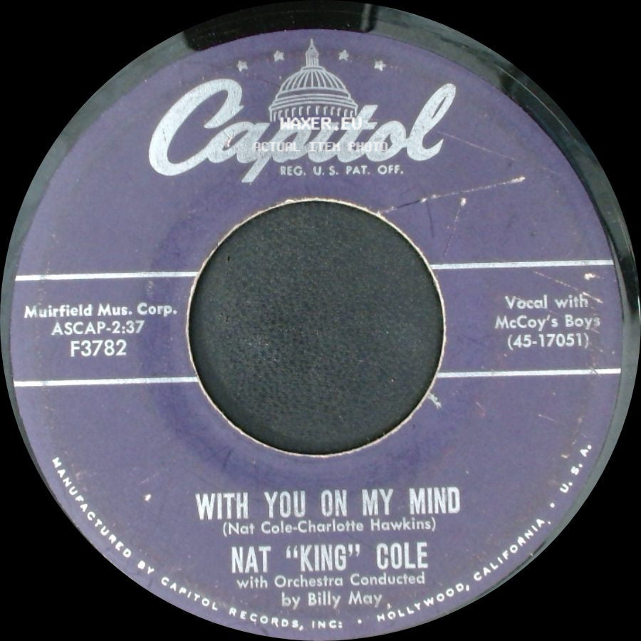 Nat "King" Cole - The Song Of Raintree County / With You On My Mind side B