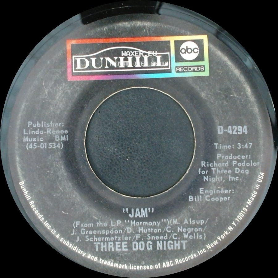 Three Dog Night - Jam / An Old Fashioned Love Song side A