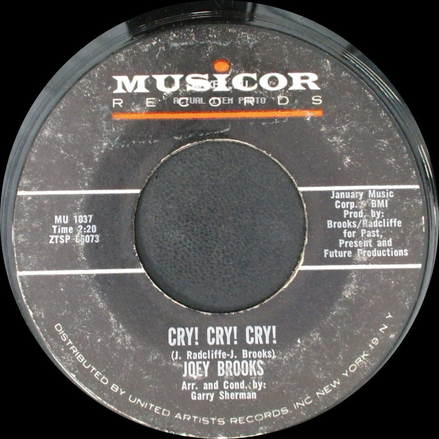 Joey Brooks - A Girl Wants To Believe / Cry! Cry! Cry! side B