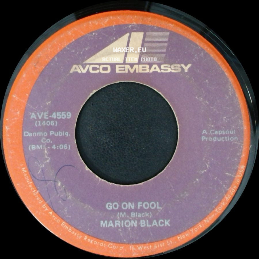 Marion Black - Go On Fool / Who Knows side A