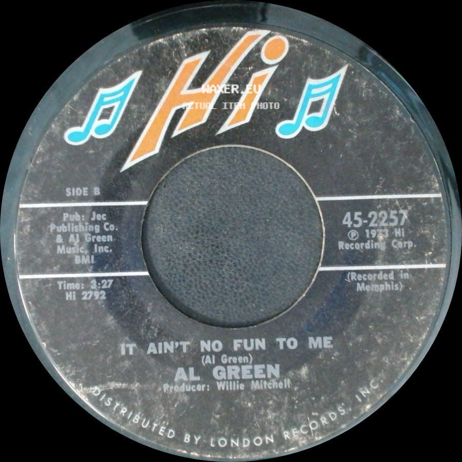 Al Green - Livin' For You / It Ain't No Fun To Me side B