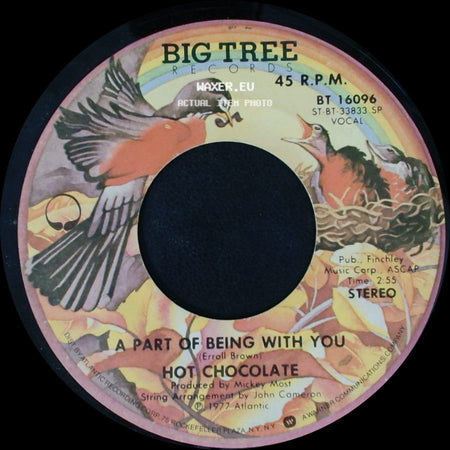 Hot Chocolate - So You Win Again / A Part Of Being With You side B