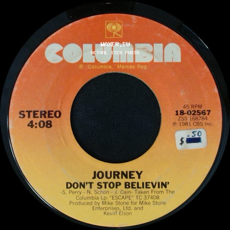 Journey - Don't Stop Believin' / Natural Thing side A