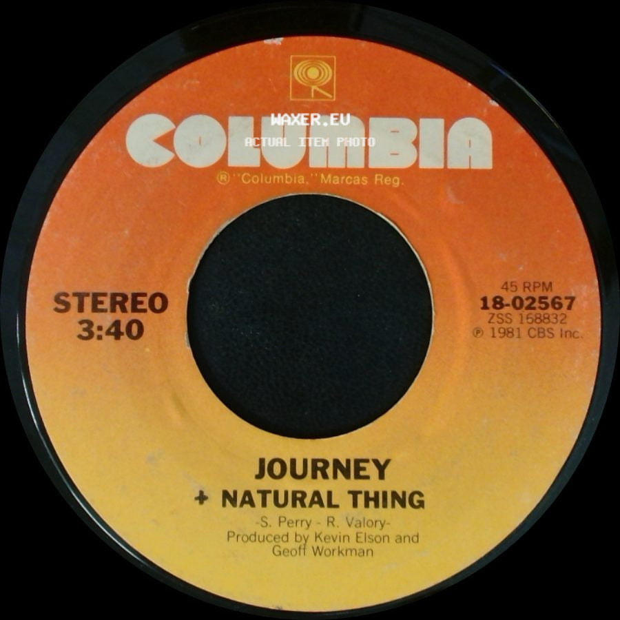 Journey - Don't Stop Believin' / Natural Thing side B