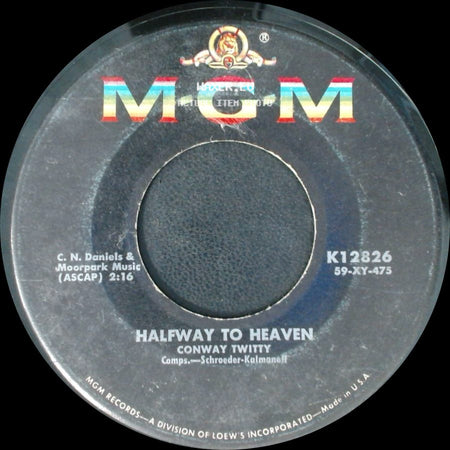 Conway Twitty - Danny Boy / Halfway To Heaven side B