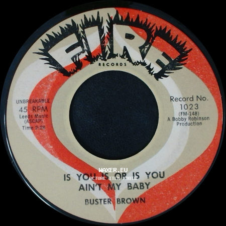 Buster Brown - Is You Is Or Is You Ain't My Baby / Don't Dog Your Woman side A