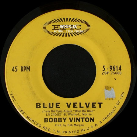 Bobby Vinton - Is There A Place (Where I Can Go) / Blue Velvet side B