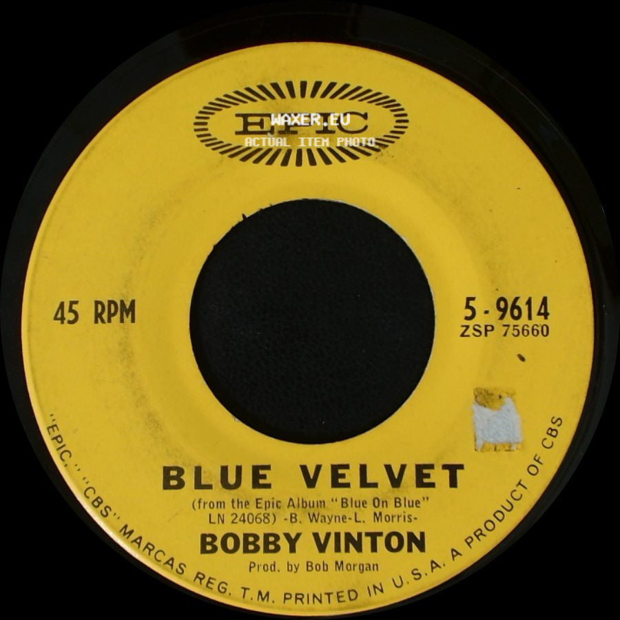 Bobby Vinton - Is There A Place (Where I Can Go) / Blue Velvet side B