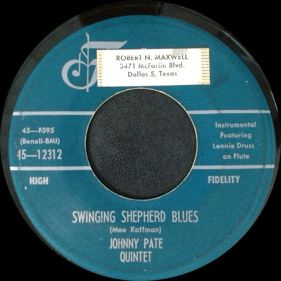 Johnny Pate Quintet - Swinging Shepherd Blues / The Elder side A