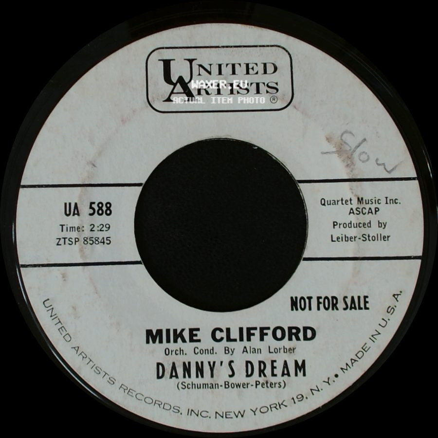 Mike Clifford - One Boy Too Late / Danny's Dream side B