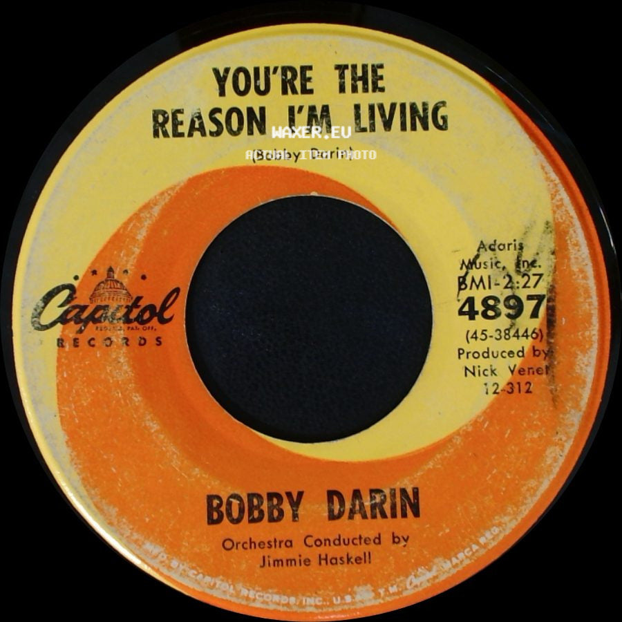 Bobby Darin - You're The Reason I'm Living / Now You're Gone side A