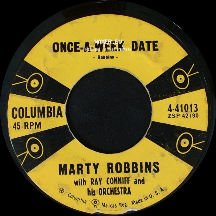 Marty Robbins With Ray Conniff And His Orchestra - Once-A-Week Date / The Story Of My Life side A