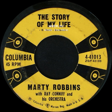 Marty Robbins With Ray Conniff And His Orchestra - Once-A-Week Date / The Story Of My Life side B