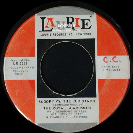 The Royal Guardsmen - I Needed You / Snoopy Vs. The Red Baron side B