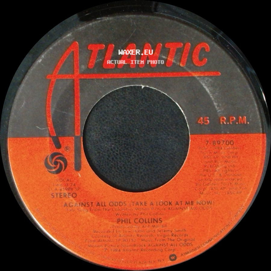 Phil Collins / Larry Carlton And Michel Colombier - Against All Odds (Take A Look At Me Now) / The Search (Main Title Theme From Against All Odds) side A