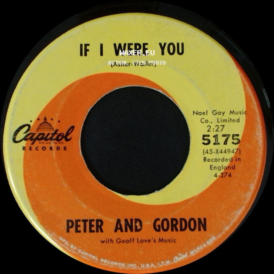 Peter And Gordon - A World Without Love / If I Were You side B