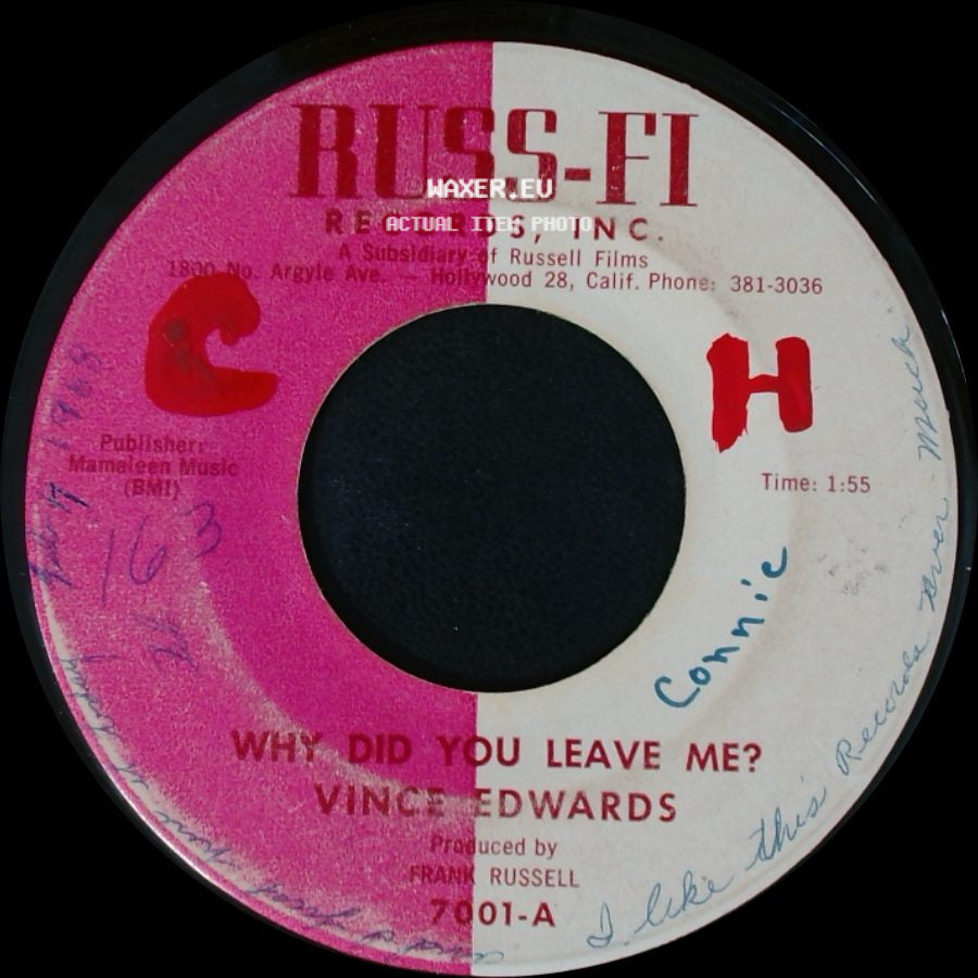 Vince Edwards - Why Did You Leave Me? / Squeelin Parrot (Twist) side A