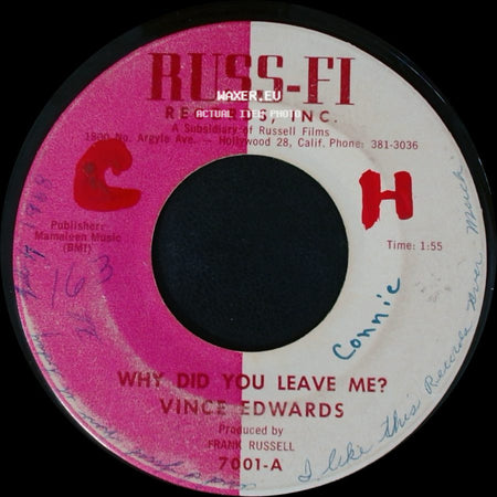 Vince Edwards - Why Did You Leave Me? / Squeelin Parrot (Twist) side A