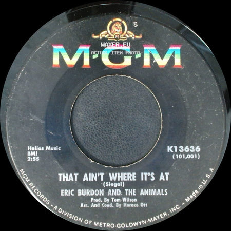 Eric Burdon And The Animals - That Ain't Where It's At / Help Me Girl side A