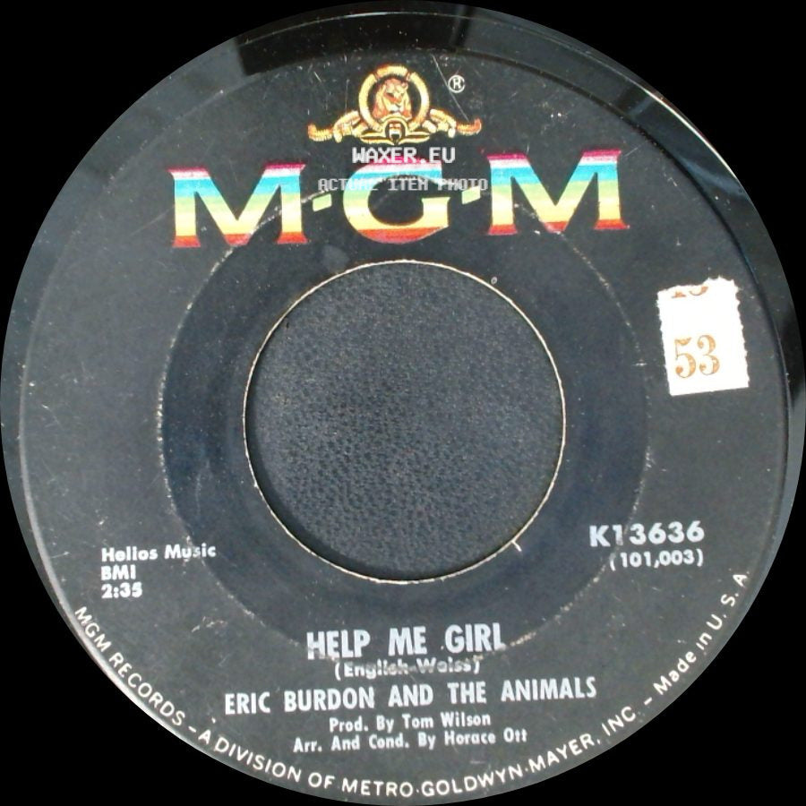 Eric Burdon And The Animals - That Ain't Where It's At / Help Me Girl side B